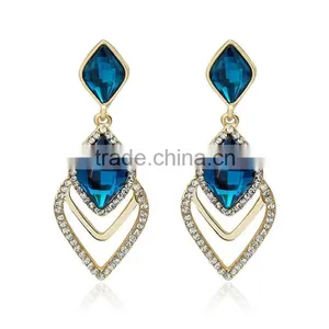 2016 New Arrival Crystal Drop Earrings For Women Brinco Wedding Earring Vintage Boucles Oreille Ruby-jewelry thumbnail-4
