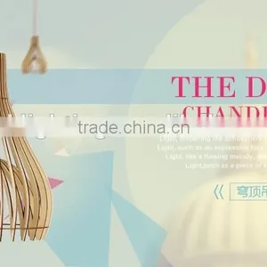 New Design Wood Pendant Lamp for Shop or Cafe JK-8005B-12 LED Pendant Light thumbnail-1