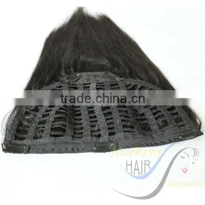 Niceremyhair 100% Brazilian Human Hair Clip in Half Wig thumbnail-1