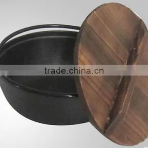 Carbonized Wood Pan Lid/ Wood Pan Cover/ Wood Pot Cover With Handle thumbnail-6