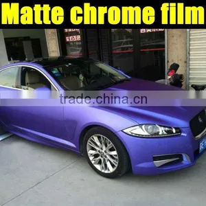 Matte Chrome Car Wrap With Purple Color 1.52*20m for the Size With Air Free Bubbles thumbnail-2