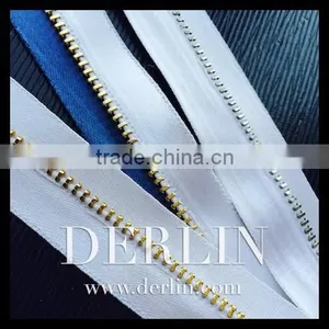 Decorative Satin Stylish Shiny Silky Tape Designer Metal Zipper thumbnail-1
