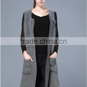 2016 Spring Europe Style High -end Faux Fur Vest thumbnail-5