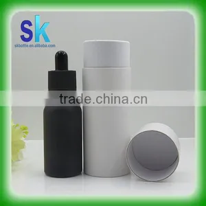 30ml Frosted Black Glass Dropper Bottle With Paper Tube Packaging thumbnail-2