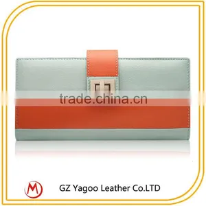 Contrast Color Low Price Ladies Leather Hand Made Wallet Purse thumbnail-1