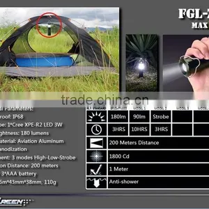 AAA Battery Cree XPE R2 Led Camping Flashlight Supplier's Choice thumbnail-3