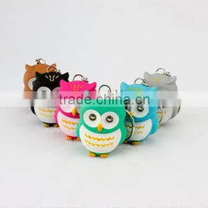 Plastic LED Owl Keychains With Sound thumbnail-2
