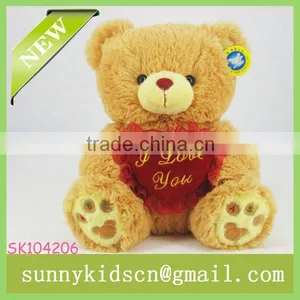 Heart Shaped Plush Toy Stuffed Plush Toy Stuffed Plush Bear Soft Cute Animal Toy Factory thumbnail-1