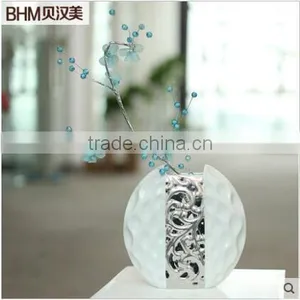 Home Decor Interior Decorating Ceramic Vase Electroplated With Crystal Flower thumbnail-4