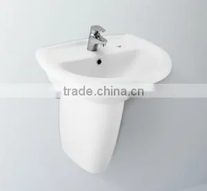 L800F Washbasin With Half Pedestal Sanitary Ware Ceramics Bathroom Design thumbnail-1