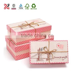 New Design Square Souvenir Engagement Hard Paper Gift Box thumbnail-1