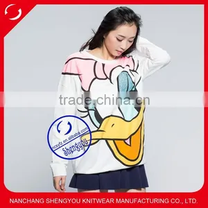 Custom Women's Longline Sweatshirts With Fashionale Printing thumbnail-1