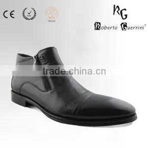 Calf Leather Black Leather Boots MOQ 60 Pairs Men Shoes thumbnail-1