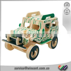 Wooden Toy 3D Car Puzzle thumbnail-1
