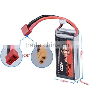 High Rate C 1500mah Ultra Thin Lipo Battery 7.4v 50c Lipo for rc Drift Car Lipo Battery Pack Supplier's Choice thumbnail-6