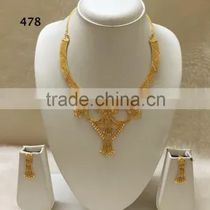 Light Gold Plated Necklace Set thumbnail-1