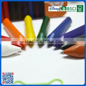 2016 Wholesale 10 Colors Triangle Crayon in Paer Box With Logo Printed Crayon for School Students thumbnail-2