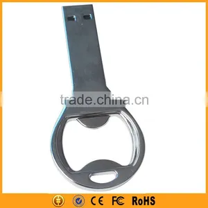 High Quality Promotional Silver Metal USB Flash Drive Bottle Opener thumbnail-3