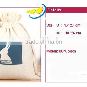 Wholesale Cotton Calico Dust Drawstring Bag With Custom Logo Quality Choice thumbnail-5