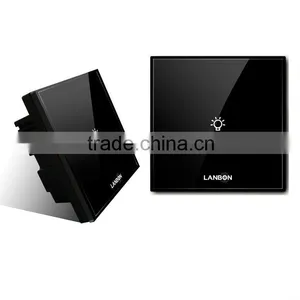 Remote Black Wall Mounted Touch 1-gang Light Switch for Home Automation 110-250V thumbnail-1