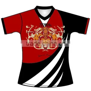 New Arrival 100% Polyester Subliamtion Custom Rugby Jersey thumbnail-4