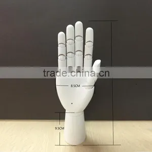 White Wooden Hand for Drawing for Window Display Men Wooden Hand 29.5 cm Wooden Hand Display Hand Factory thumbnail-1