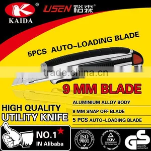 Stationery Cutter 9mm 5PCS Auto Loading Blade Utility Cutter Knife thumbnail-3