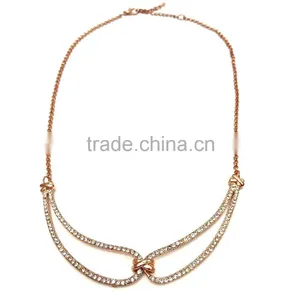 New Style Simple, Sleek, Elegant Girls Rose Gold Plated Necklace thumbnail-1
