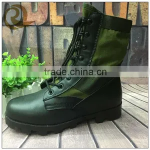 Genuine Leather Army Green Black Safety Jungle Boots thumbnail-3
