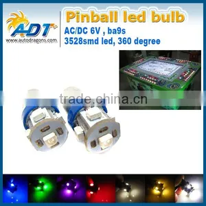 6.3V AC DC 3528 SMD Pinball LED Bulb BA9S thumbnail-1