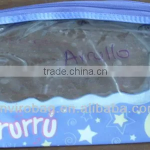 PVC Full Clear Plastic Cosmetic Bag Standing up Pouch W/Zipper thumbnail-1