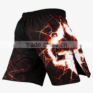 Men's Dri Fit Fighting MMA Shorts,new Custom Front Build Closure Anti-slip Boxing MMA Shorts thumbnail-1