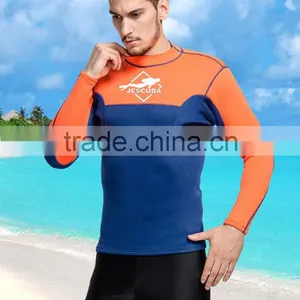 Diving Scuba Long Sleeves Wetsuit T-shirt for Men Keep Warm UPF 50+ thumbnail-6