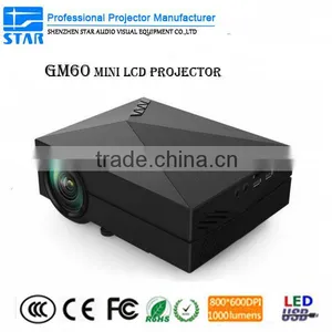 GM60 MINI Portable LED Projector 800*480 1200Lumens For Video Games TV Home Theater Movie Support HDMI VGA AV SD thumbnail-1