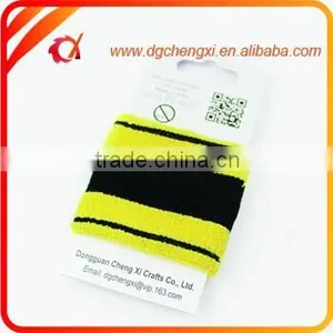 2015 Yellow & Black Stripe Cotton Wristband thumbnail-4