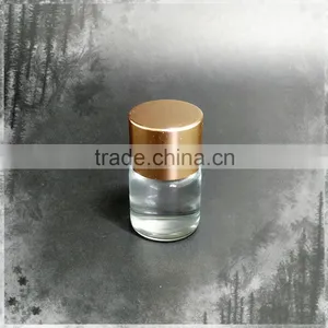 5ml,10ml,15ml Clear Tube Glass Perfume Bottle for E-liquid for e Juice With 18mm Neck Size Shiny Gold Metal Aluminum Screw Cap thumbnail-1