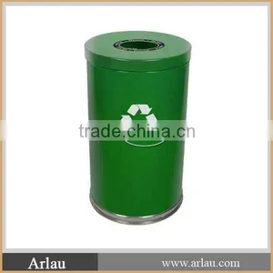 Outdoor Round Metal Dump Bin Rubish Bin thumbnail-1