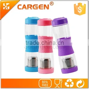 BPA Free 500ml Carabiner Plastic Sport Tea Filter Bottle thumbnail-5