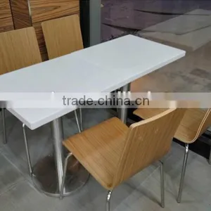 Marble Top Dining Table for Restaurant,Acrylic Soid Surface Tables and Chairs thumbnail-3