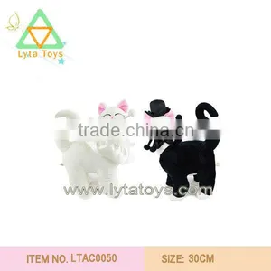 Customize Plush Toys Animal Products White And Black Cat Lover thumbnail-1