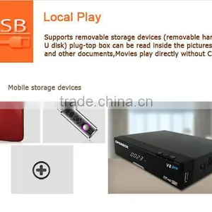 Manufacture HD Set Top Box Openbox V8 Pro hd Decoder in 1080P DVB-S2&T2&C Twin Tuner 4k Google tv Box Satellite Receiver thumbnail-4