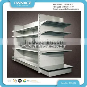 Plain Back Panel Shelf Display Supermarket Gondola Shelving thumbnail-2