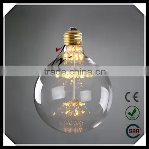 Vintage Retro Filament Light Bulb Round Shape Fireworks Led Light Bulb G125 thumbnail-1