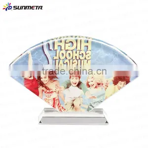 Fancy Crystal Novelty Business Gift Fan Shaped Crystal Cube Photo Frame thumbnail-4