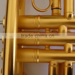 High Grade Trumpet Brush Gold Surface Import Brass Bell Professional Musical Instruments thumbnail-6