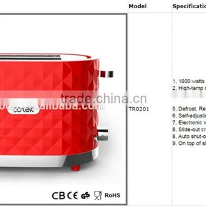 Diamond Design Bread Toaster With Browning Control thumbnail-3
