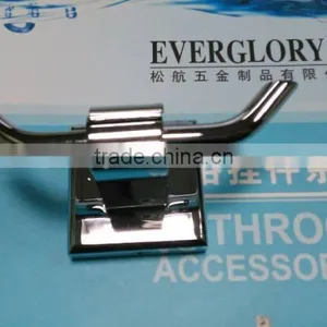 Brass+stainless Steel Double Robe Hook thumbnail-2
