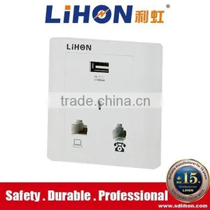 PoE Wireless AP Indoor Wall Wifi Repeater Router With Swith 5V 1A USB Charging thumbnail-1
