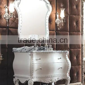 Wholesale Classic Wood Furniture for Handmade Wood Bathroom Cabinets Small Drawer WTS350 thumbnail-4