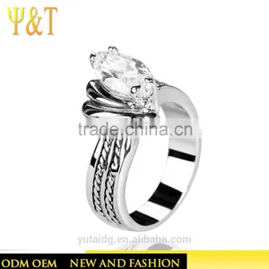 Jingli Jewelry Gemstone Rhodium Plated Women Ring (YJ-329) thumbnail-1